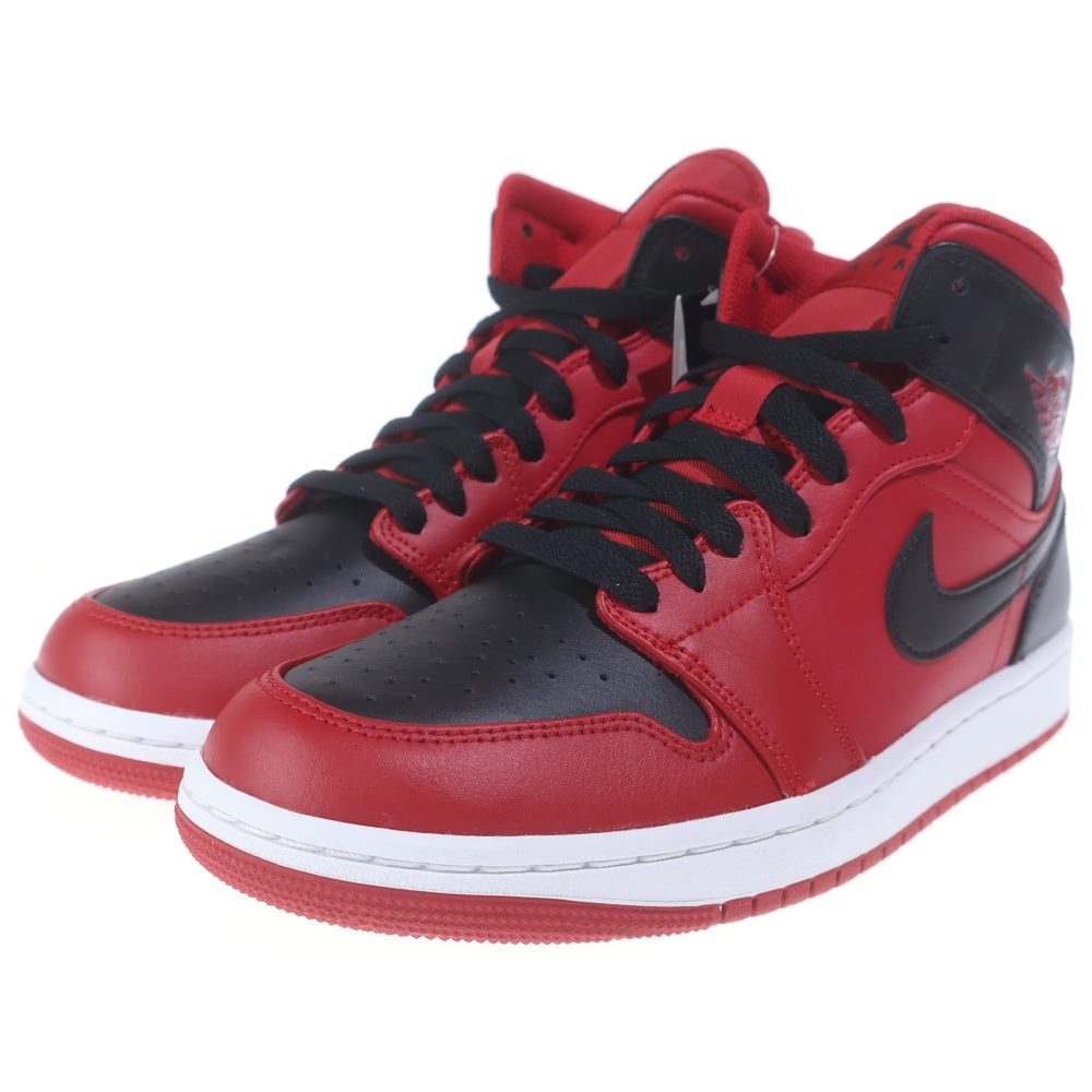 NIKE(ナイキ) AIR JORDAN 1 MID REVERCE BRED 554724-660 エアジョーダン1 ミッド リバースブレッド ミドルカットスニーカー US7/25.0cm ブラック/レッド