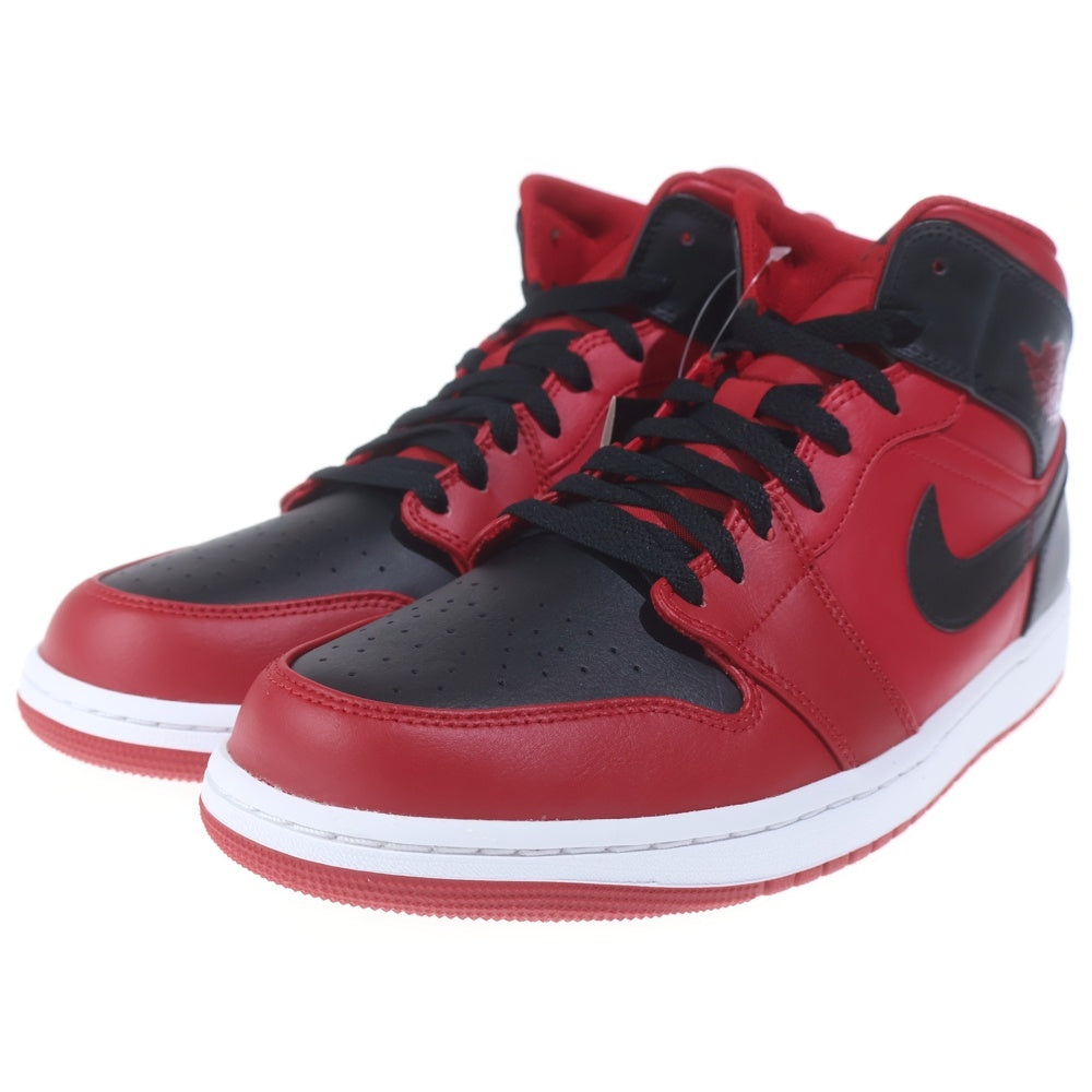NIKE(ナイキ) AIR JORDAN 1 MID REVERCE BRED 554724-660 エアジョーダン1 ミッド リバースブレッド ミドルカットスニーカー US12.5/30.5cm ブラック/レッド