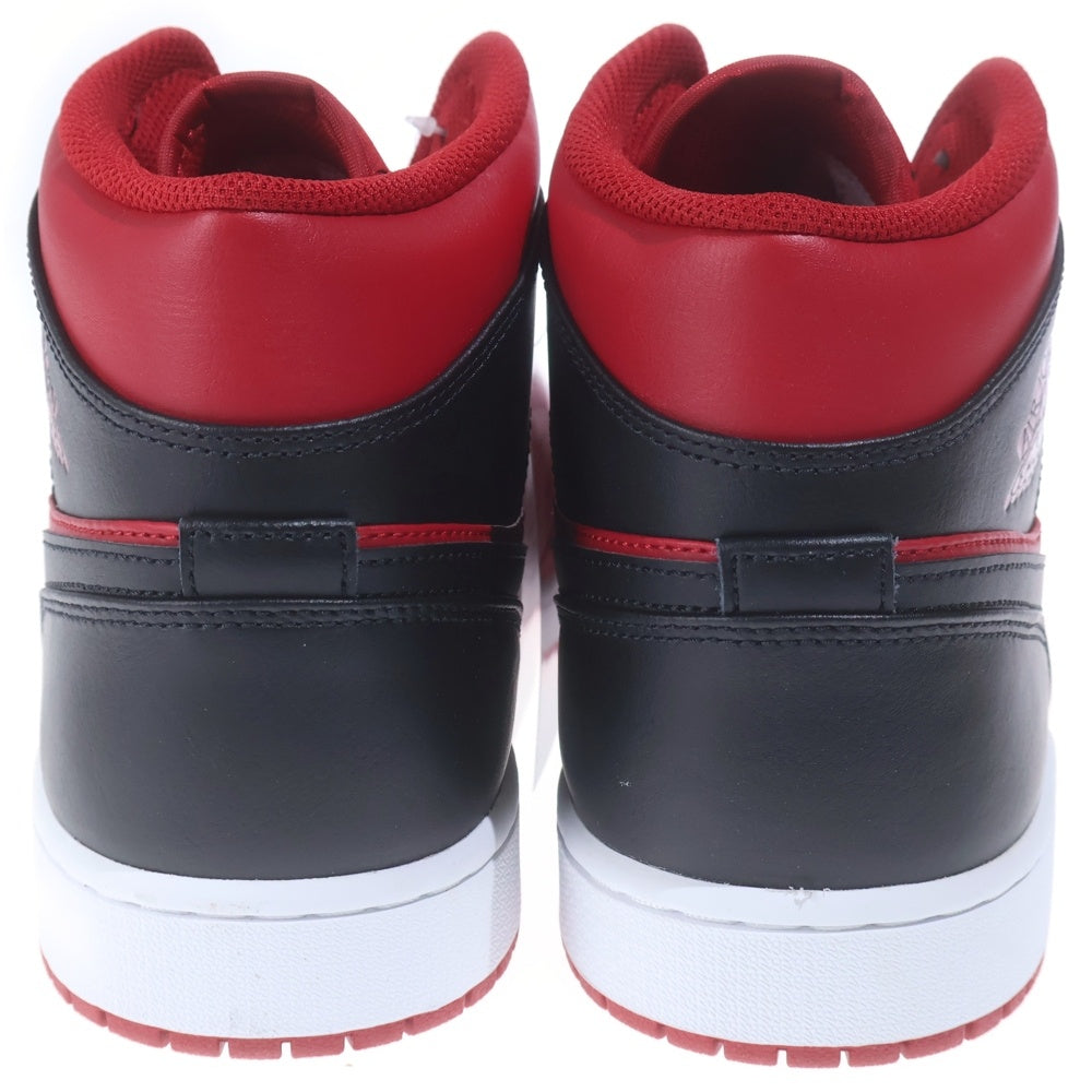 NIKE(ナイキ) AIR JORDAN 1 MID REVERCE BRED 554724-660 エアジョーダン1 ミッド リバースブレッド ミドルカットスニーカー US12.5/30.5cm ブラック/レッド