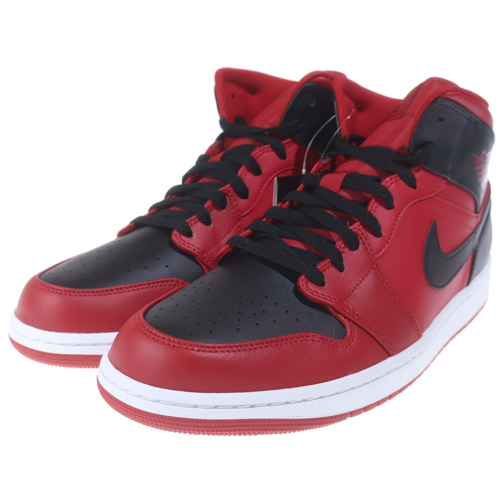 NIKE(ナイキ) AIR JORDAN 1 MID REVERCE BRED 554724-660 エアジョーダン1 ミッド リバースブレッド ミドルカットスニーカー US12.5/30.5cm ブラック/レッド