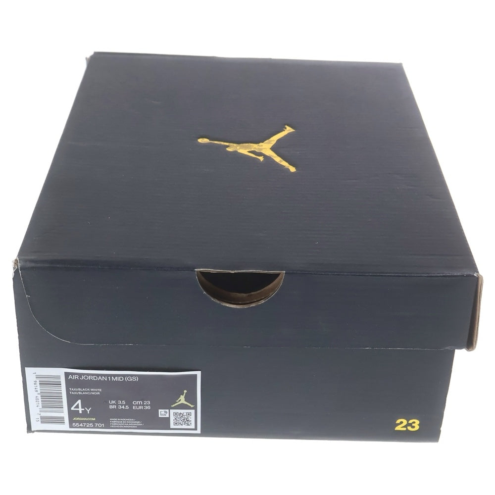 NIKE(ナイキ) GS AIR JORDAN 1 MID TAXI 554725-701 エアジョーダン1 タクシー ミッドカットスニーカー US4Y/23.0cm ホワイト/イエロー