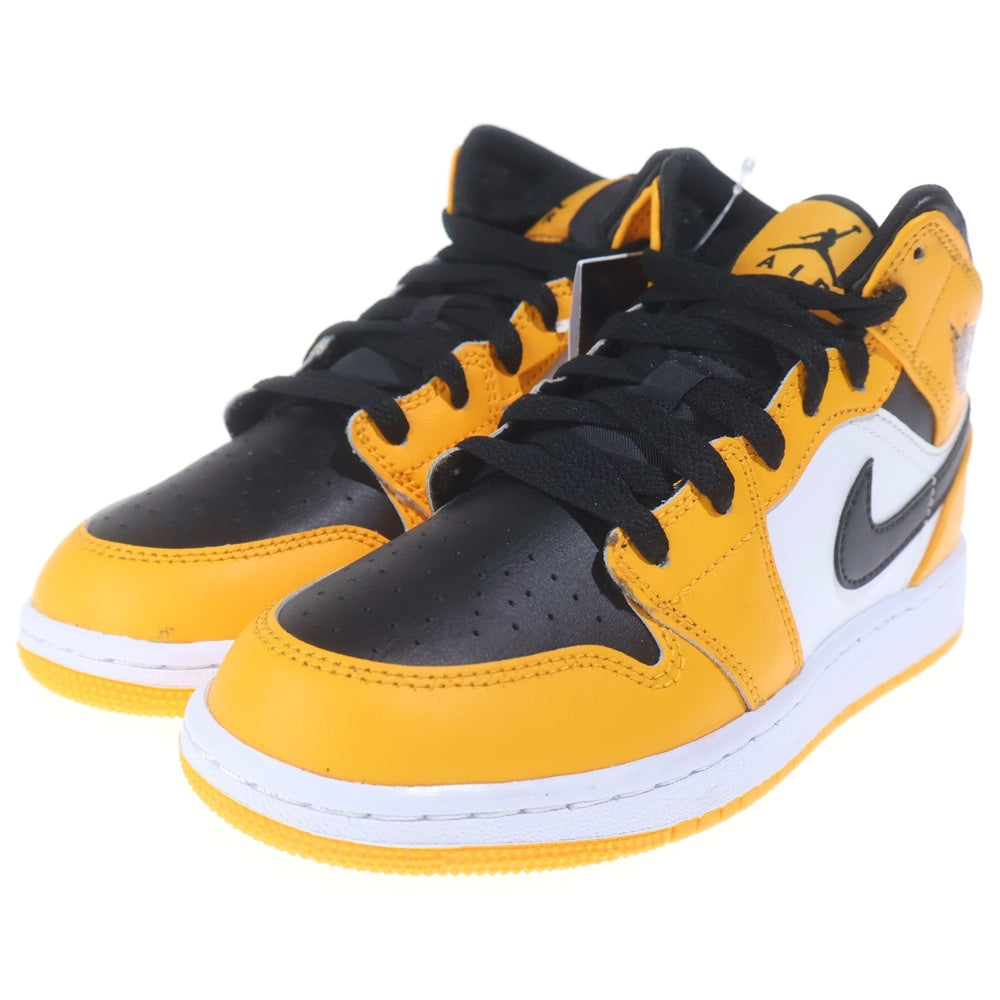 NIKE(ナイキ) GS AIR JORDAN 1 MID TAXI 554725-701 エアジョーダン1 タクシー ミッドカットスニーカー US4Y/23.0cm ホワイト/イエロー