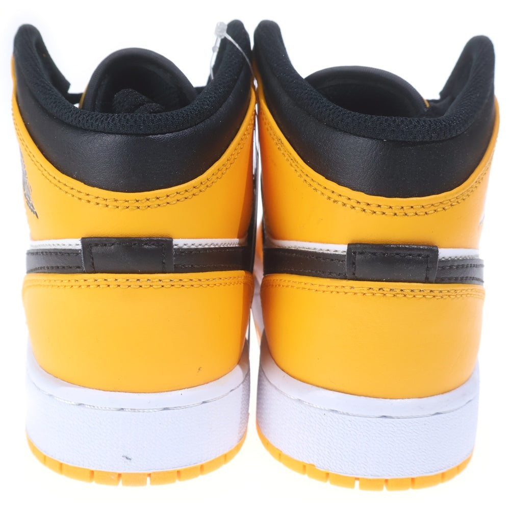 NIKE(ナイキ) GS AIR JORDAN 1 MID TAXI 554725-701 エアジョーダン1 タクシー ミッドカットスニーカー US4Y/23.0cm ホワイト/イエロー