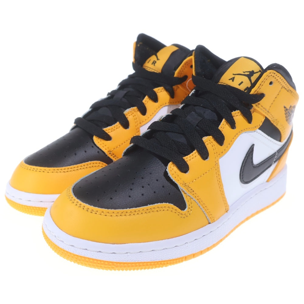 NIKE(ナイキ) GS AIR JORDAN 1 MID TAXI 554725-701 エアジョーダン1 タクシー ミッドカットスニーカー US4Y/23.0cm ホワイト/イエロー