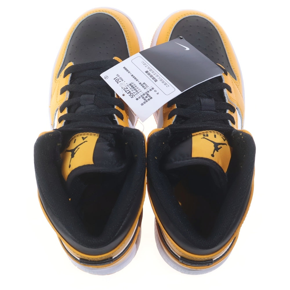 NIKE(ナイキ) GS AIR JORDAN 1 MID TAXI 554725-701 エアジョーダン1 タクシー ミッドカットスニーカー US4Y/23.0cm ホワイト/イエロー