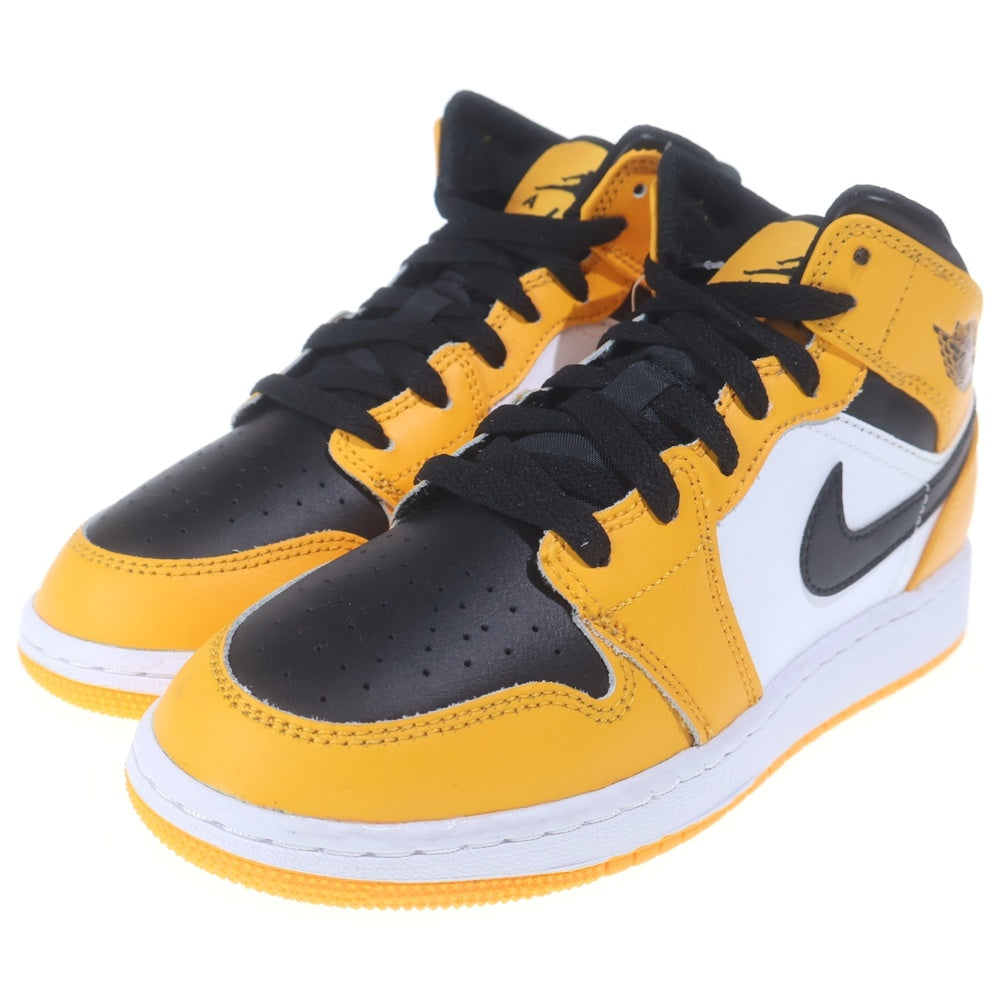 NIKE(ナイキ) GS AIR JORDAN 1 MID TAXI 554725-701 エアジョーダン1 タクシー ミッドカットスニーカー US4Y/23.0cm ホワイト/イエロー