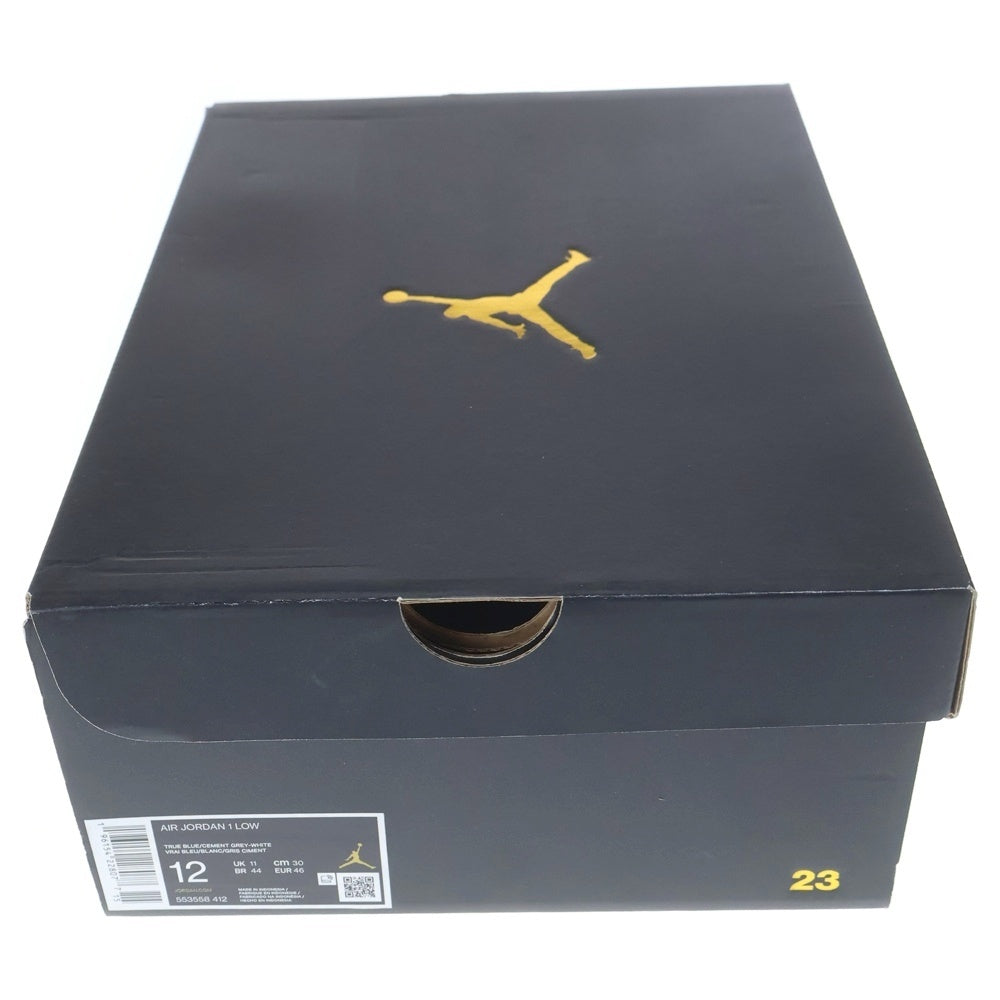 NIKE(ナイキ) AIR JORDAN 1 LOW True Blue 553558-412 エア ジョーダン 1 ローカットスニーカー ブルー US12/30.0cm
