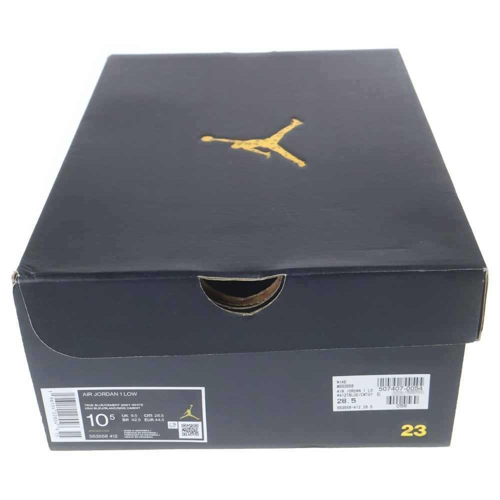 NIKE(ナイキ) AIR JORDAN 1 LOW True Blue 553558-412 エア ジョーダン 1 ローカットスニーカー ブルー US10.5/28.5cm