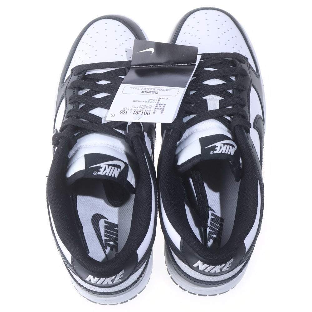 NIKE(ナイキ) DUNK LOW RETRO DD1391-100 ダンク ローカットスニーカー US7/25.0cm ブラック/ホワイト