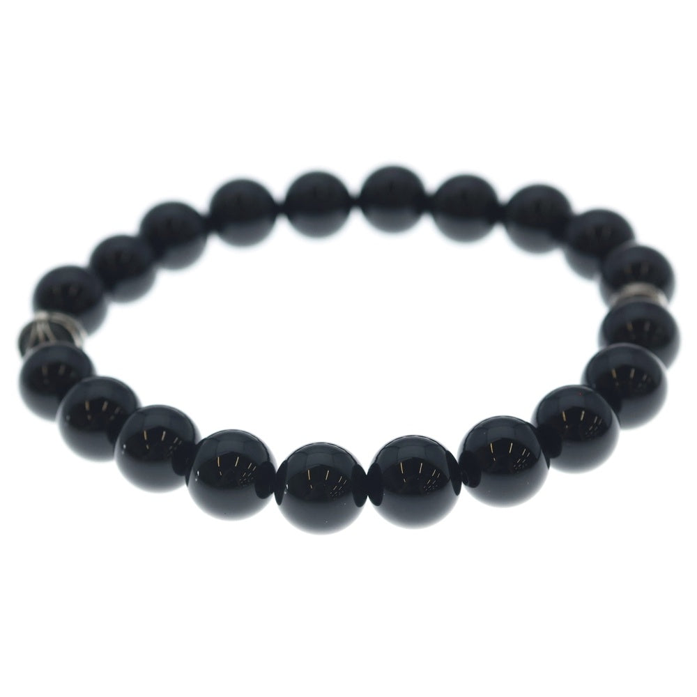 CHROME HEARTS(クロムハーツ) 10mm BEAD 10mm ビーズブレスレット クロスボール ブラック/シルバー