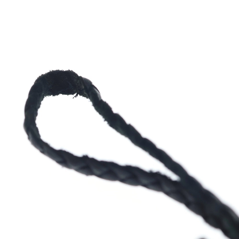 CHROME HEARTS(クロムハーツ) LEATHER BRAID SCROLL ネックレス レザーブレイドネックレス ブラック/シルバー BCA377