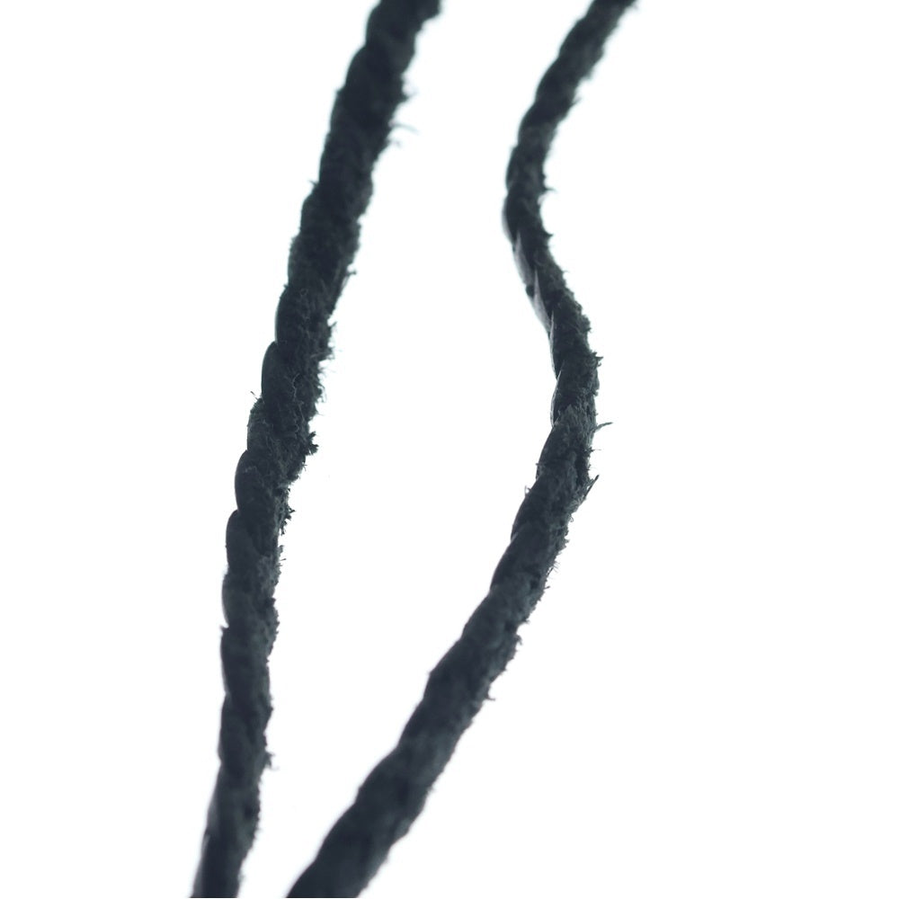 CHROME HEARTS(クロムハーツ) LEATHER BRAID SCROLL ネックレス レザーブレイドネックレス ブラック/シルバー BCA377