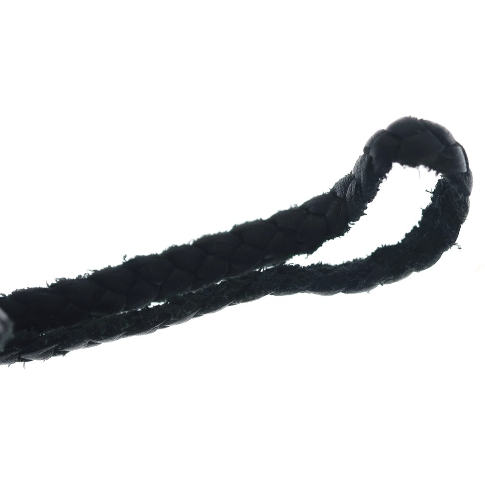 CHROME HEARTS(クロムハーツ) LEATHER BRAID SCROLL ネックレス レザーブレイドネックレス ブラック/シルバー BCA377