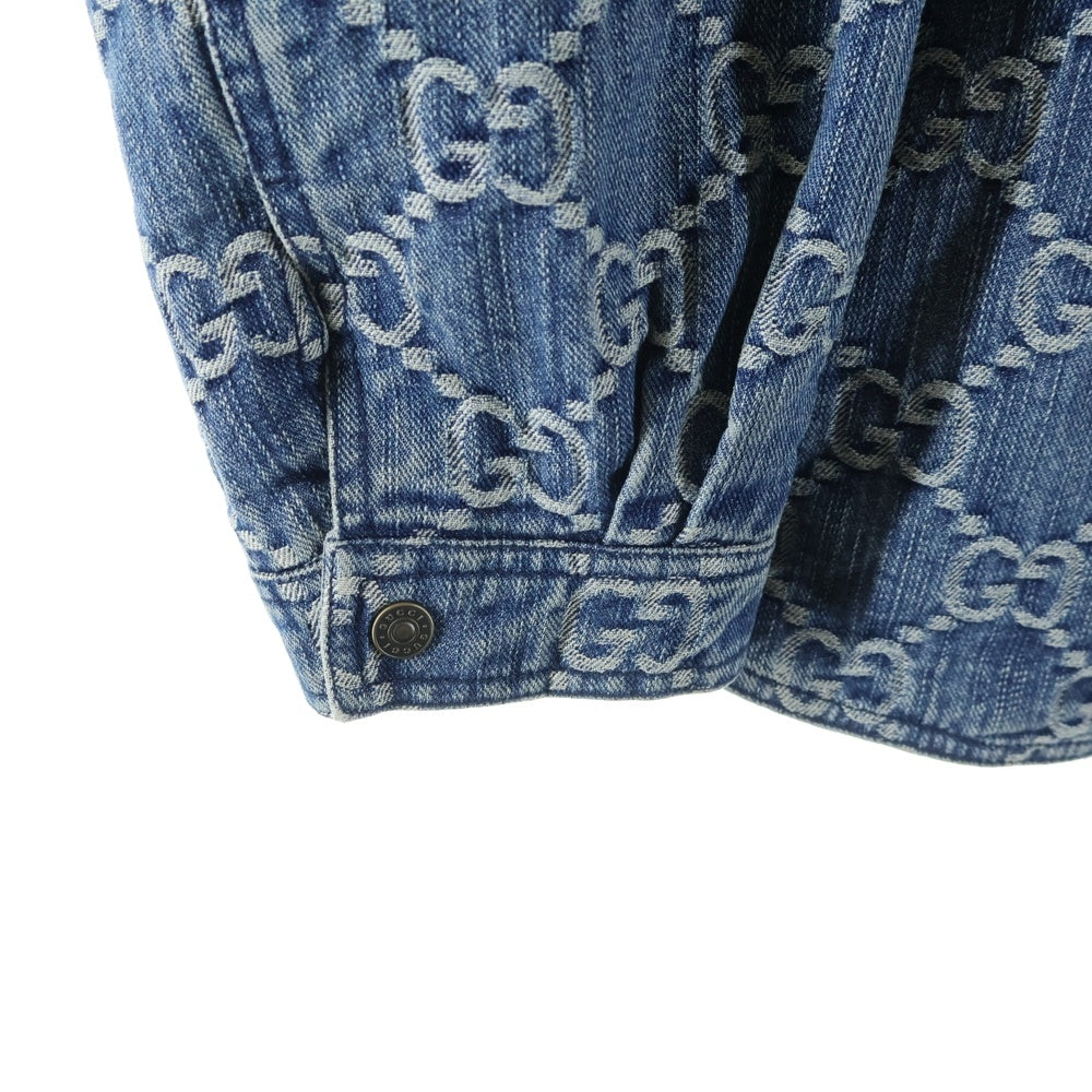 GUCCI(グッチ) GG Jacquard Denim Shirt GGジャカード デニムシャツ 713911-XDB7H インディゴ