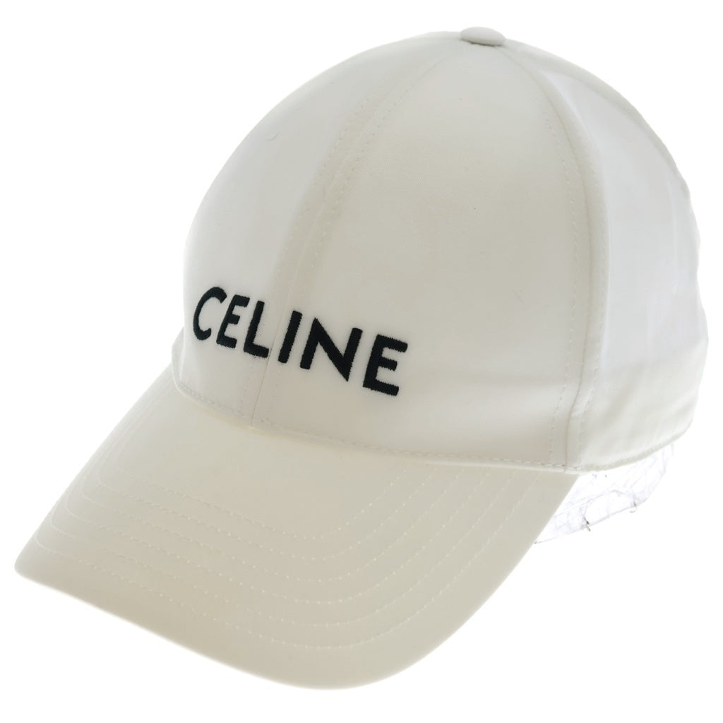 CELINE(セリーヌ) ロゴ刺繍 ベースボールキャップ 帽子 2AUS9969P ホワイト