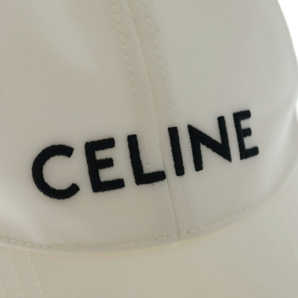 CELINE(セリーヌ) ロゴ刺繍 ベースボールキャップ 帽子 2AUS9969P ホワイト