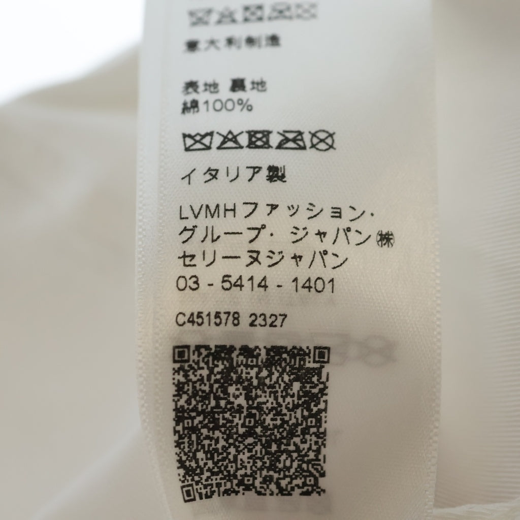 CELINE(セリーヌ) ロゴ刺繍 ベースボールキャップ 帽子 2AUS9969P ホワイト