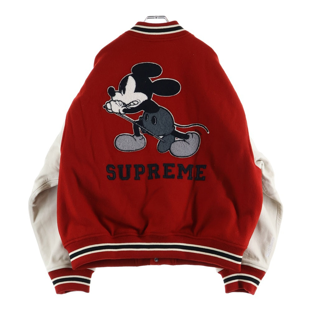 SUPREME(シュプリーム) 25AW x Number (N)ine x Mickey Mouse Varsity Jacket ナンバーナイン x ミッキーマウス バーシティジャケット レッド