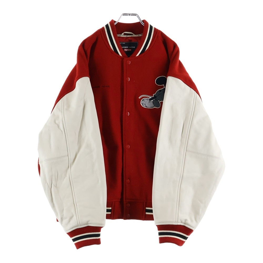 SUPREME(シュプリーム) 25AW x Number (N)ine x Mickey Mouse Varsity Jacket ナンバーナイン x ミッキーマウス バーシティジャケット レッド