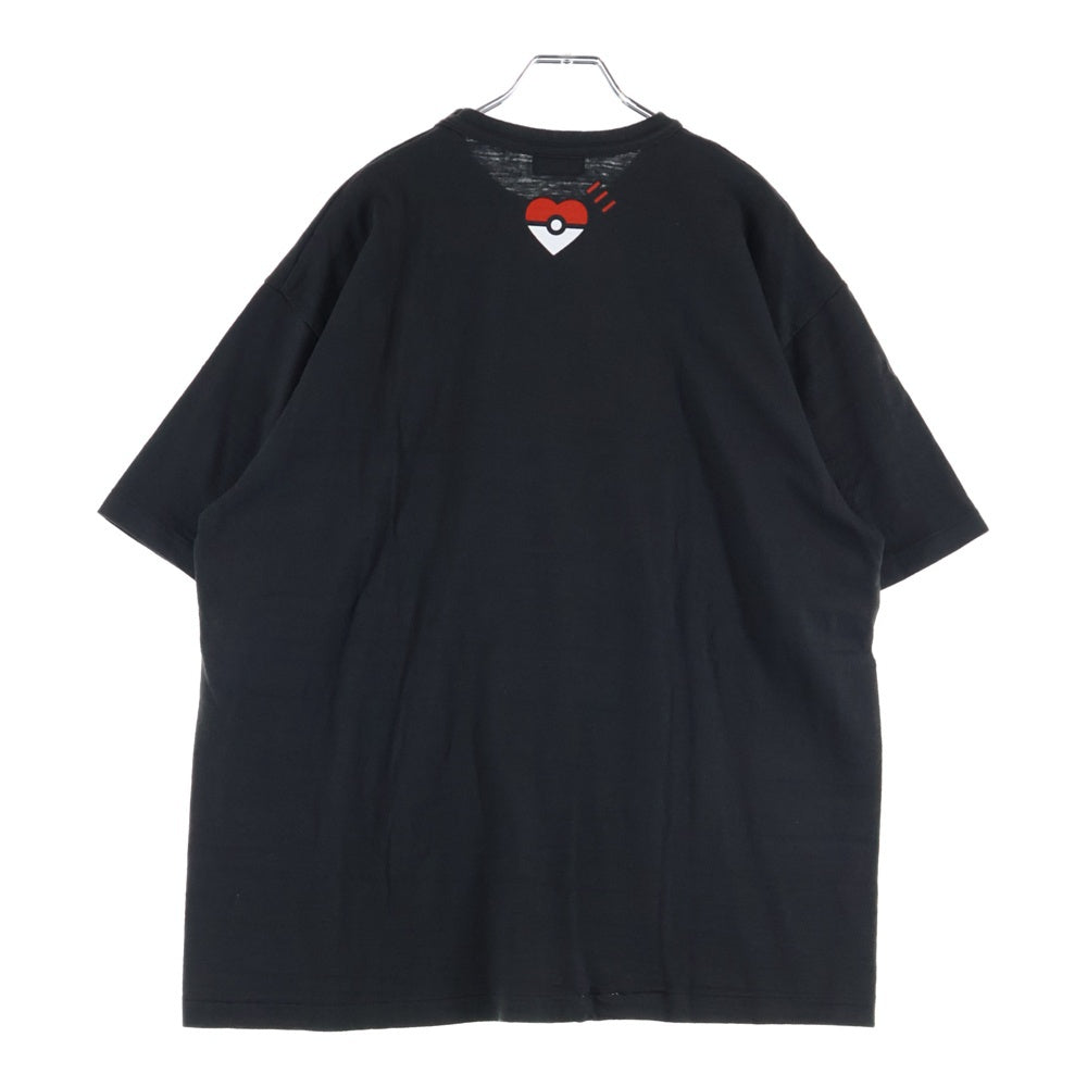 HUMAN MADE(ヒューマンメイド) ×POKEMON ポケモン フロントプリント クルーネック 半袖Tシャツ ブラック/パープル