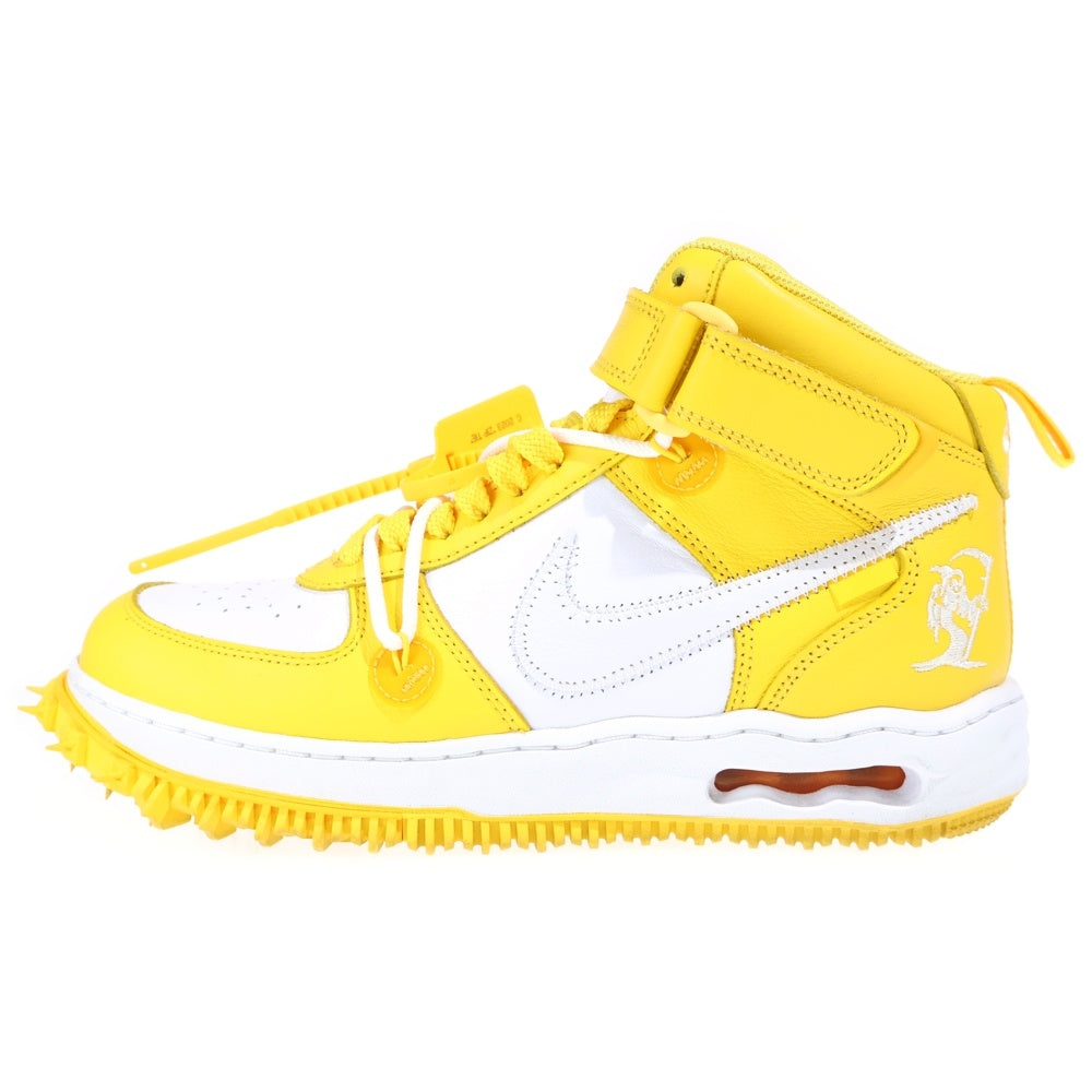 NIKE(ナイキ) ×AIR FORCE 1 MID SP LTHR DR0500-101 オフホワイト エア フォース 1 ミッドカットスニーカー ホワイト/イエロー US9.5/27.5cm