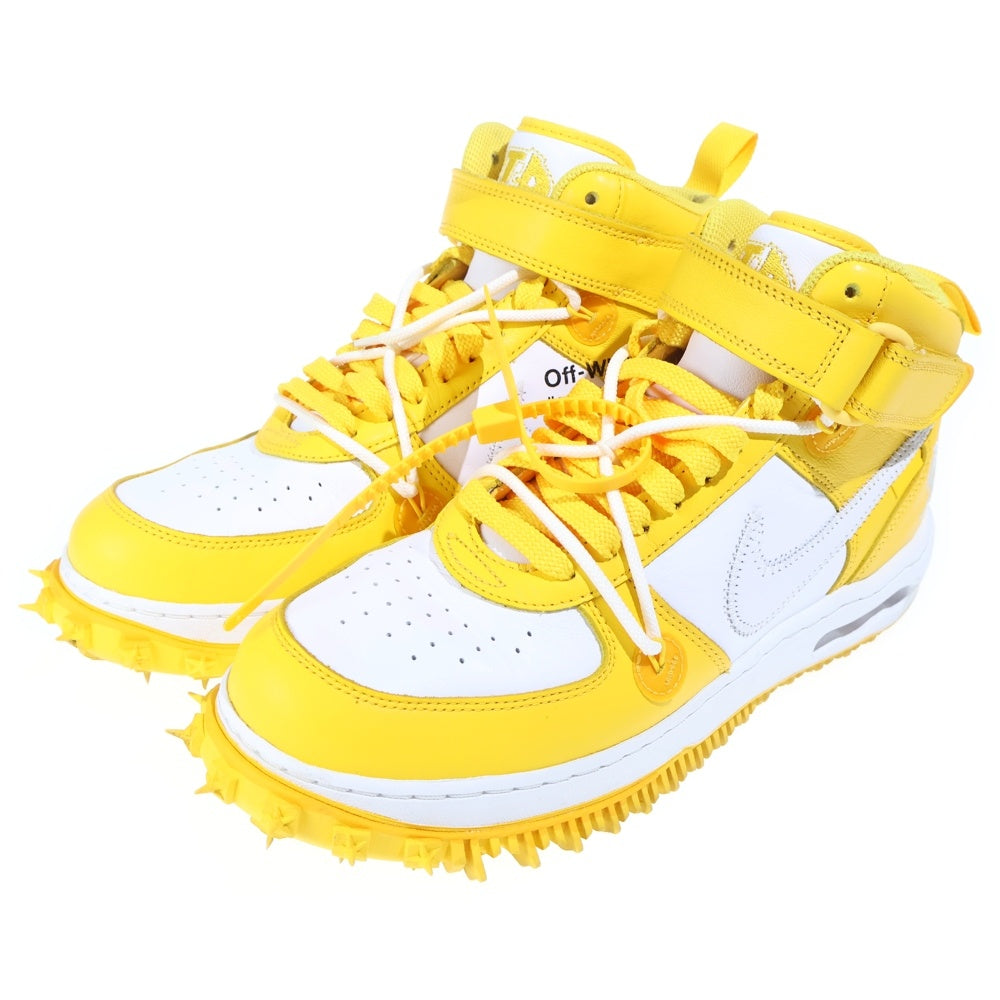 NIKE(ナイキ) ×AIR FORCE 1 MID SP LTHR DR0500-101 オフホワイト エア フォース 1 ミッドカットスニーカー ホワイト/イエロー US9.5/27.5cm