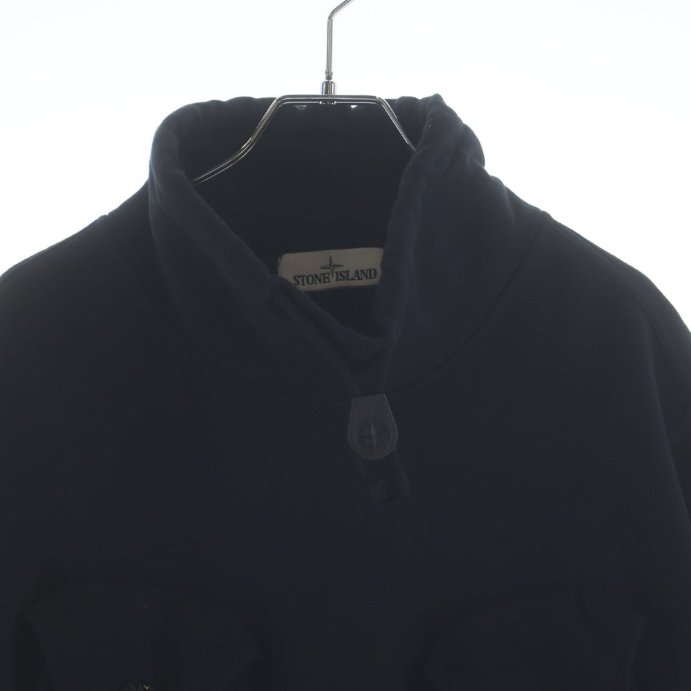 STONE ISLAND(ストーンアイランド) MULTI POCKET MOCK NECK SWEAT 751560519 マルチポケット モックネックスウェットトレーナー ブラック