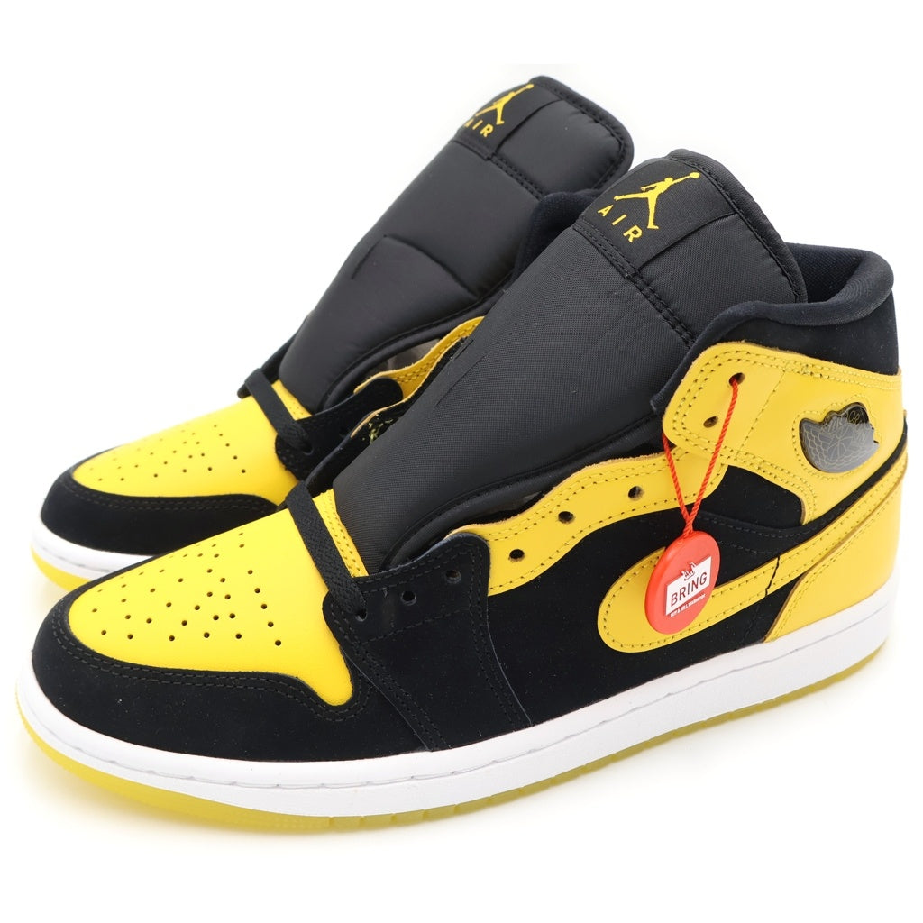 NIKE(ナイキ) AIR JORDAN 1 MID SE NEW LOVE HJ6654-071 エアジョーダン1 SE ニューラブ ミッドカットスニーカー US8.5/26.5cm ブラック/イエロー