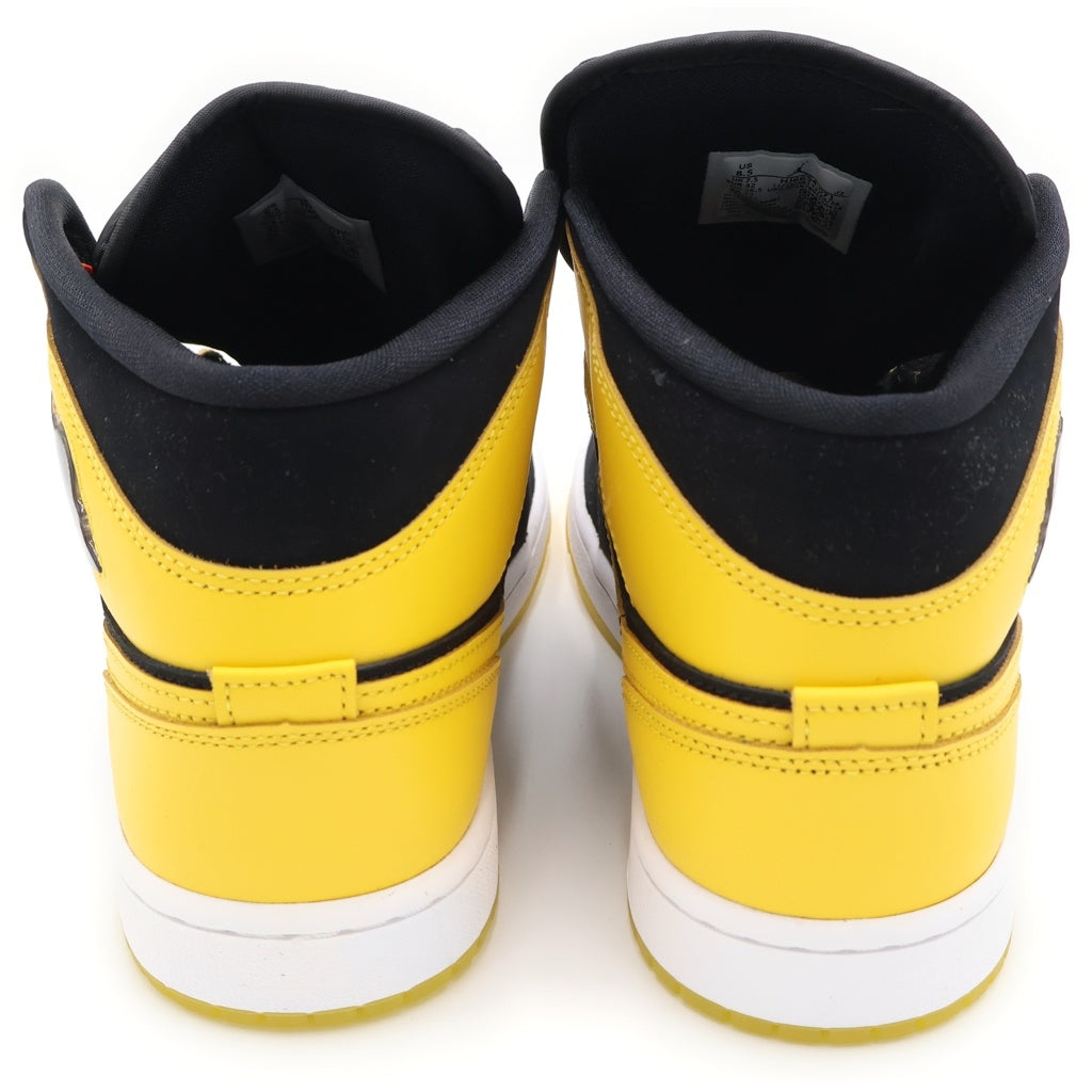 NIKE(ナイキ) AIR JORDAN 1 MID SE NEW LOVE HJ6654-071 エアジョーダン1 SE ニューラブ ミッドカットスニーカー US8.5/26.5cm ブラック/イエロー