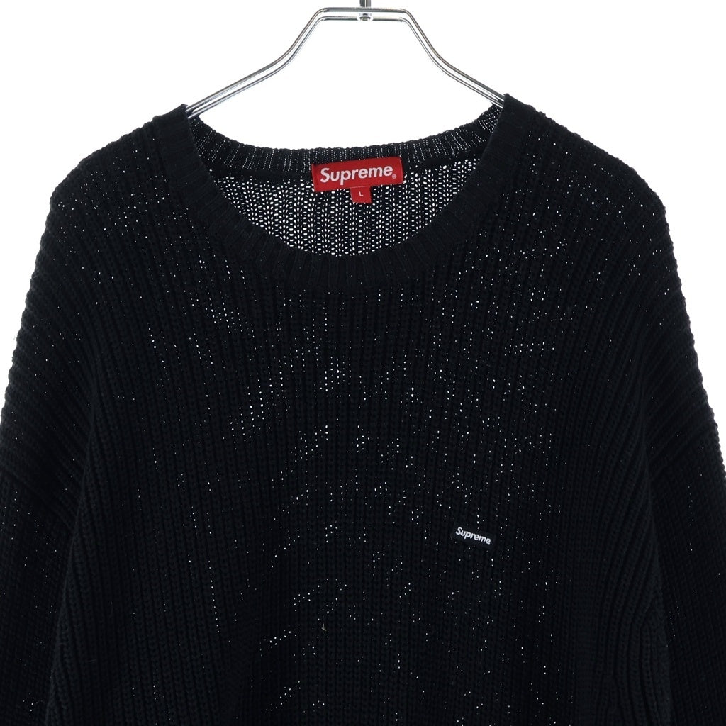 SUPREME(シュプリーム) 21AW Small Box Logo Ribbed Sweater スモールボックスロゴ ニット セーター ブラック