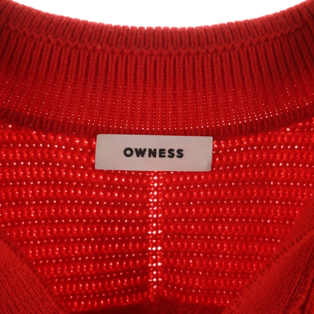 NO BRAND(ノーブランド) OWNESS(オウネス)knit sweater ニット セーター OW25FW-06 レッド