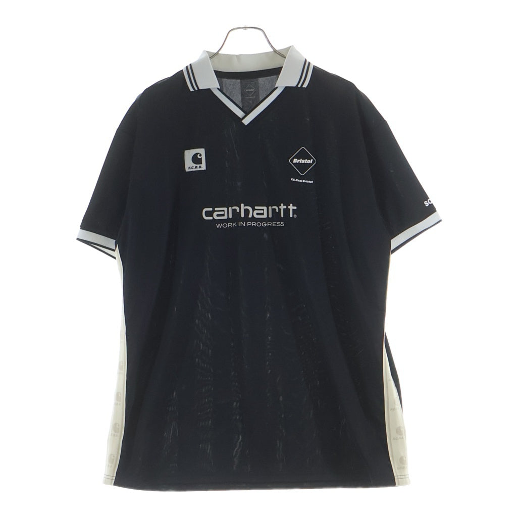 F.C.R.B./F.C.Real Bristol/FCRB(エフシーアールビー/エフシーレアルブリストル) ×CARHARTT WIP GAME SHIRT FCRB-260124 ゲームシャツ ブラック