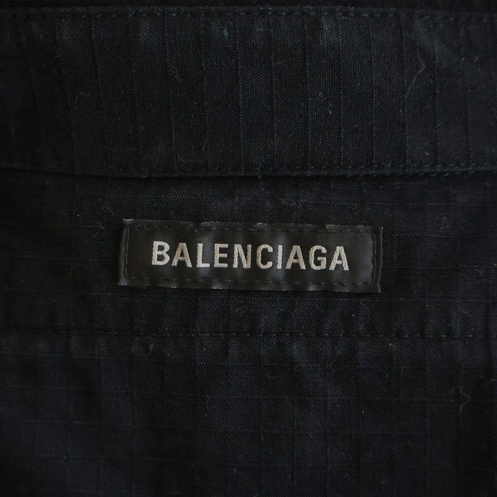 BALENCIAGA(バレンシアガ) Gamer Shirt ゲーマーシャツ 半袖ロゴ刺繍シャツ 751458 TKP27 ブラック