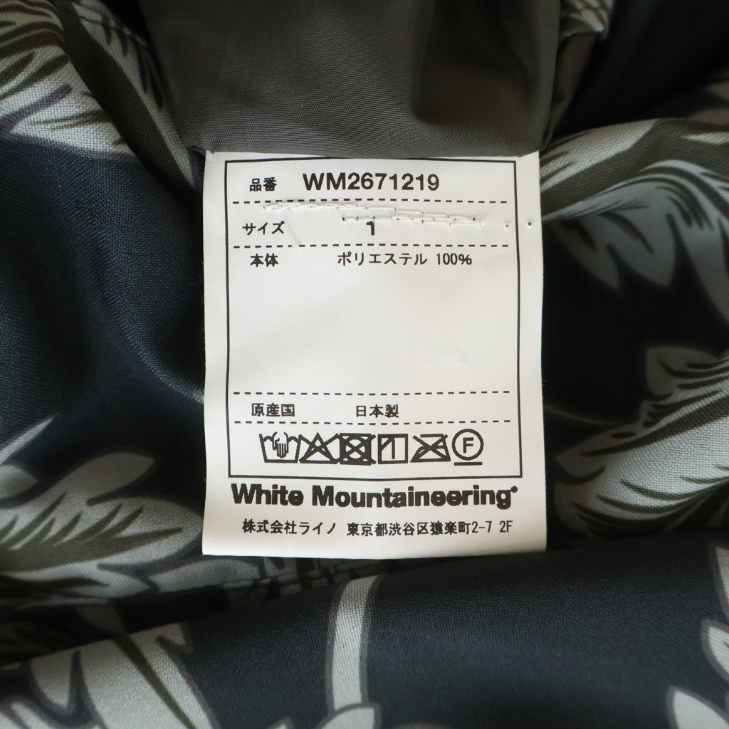 White Mountaineering(ホワイトマウンテニアリング) BOTANICAL PATTERN REVERSIBLE BLOUSON リバーシブル ブルゾン ジャケット WM2671219 ブラック/総柄