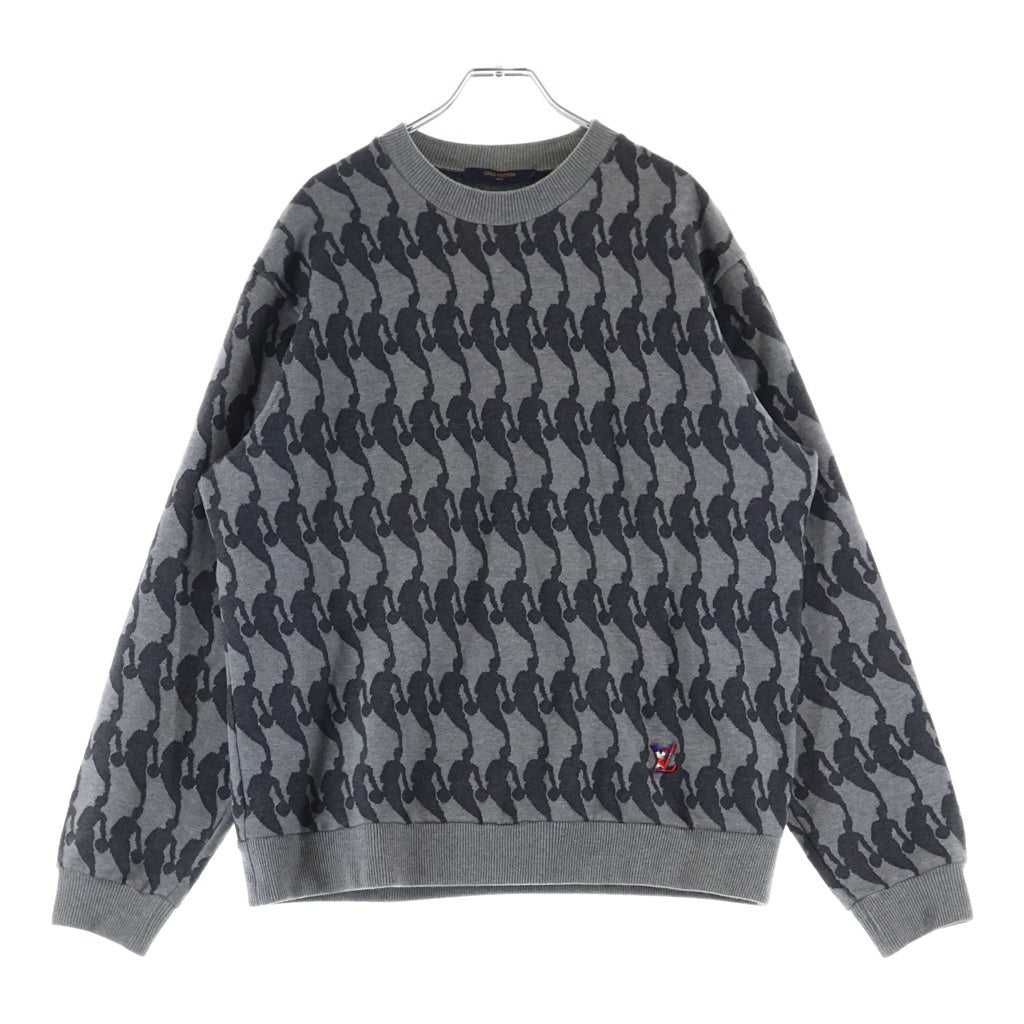 LOUIS VUITTON ルイヴィトン 21SS NBA プレイヤー ジャカード スウェットシャツ RM211M ZNH HKY02W グレー LOUIS VUITTON(ルイヴィトン) 21SS NBA プレイヤー ジャカード