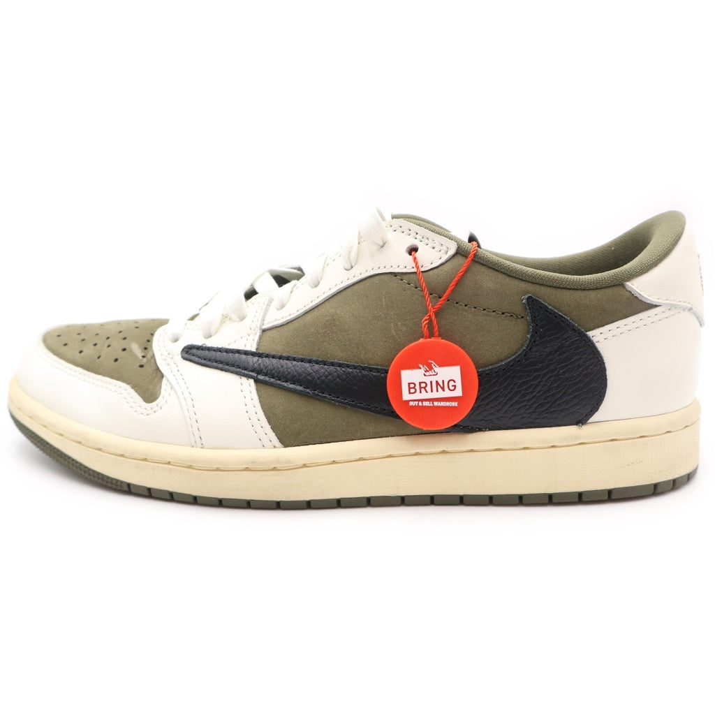 NIKE(ナイキ) ×TAVIS SCOTT AIR JORDAN1 LOW OG SP DM7866-200 トラヴィス スコット エアジョーダン1 リバースオリーブ ローカットスニーカー US8/26.0cm オリーブ/ホワイト