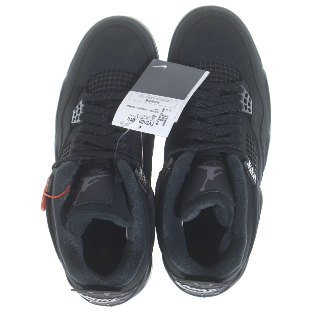NIKE(ナイキ) AIR JORDAN 4 BLACK CAT FV5029‐010 エアジョーダン4 ブラックキャット ハイカットスニーカー US8.5/26.5cm ブラック