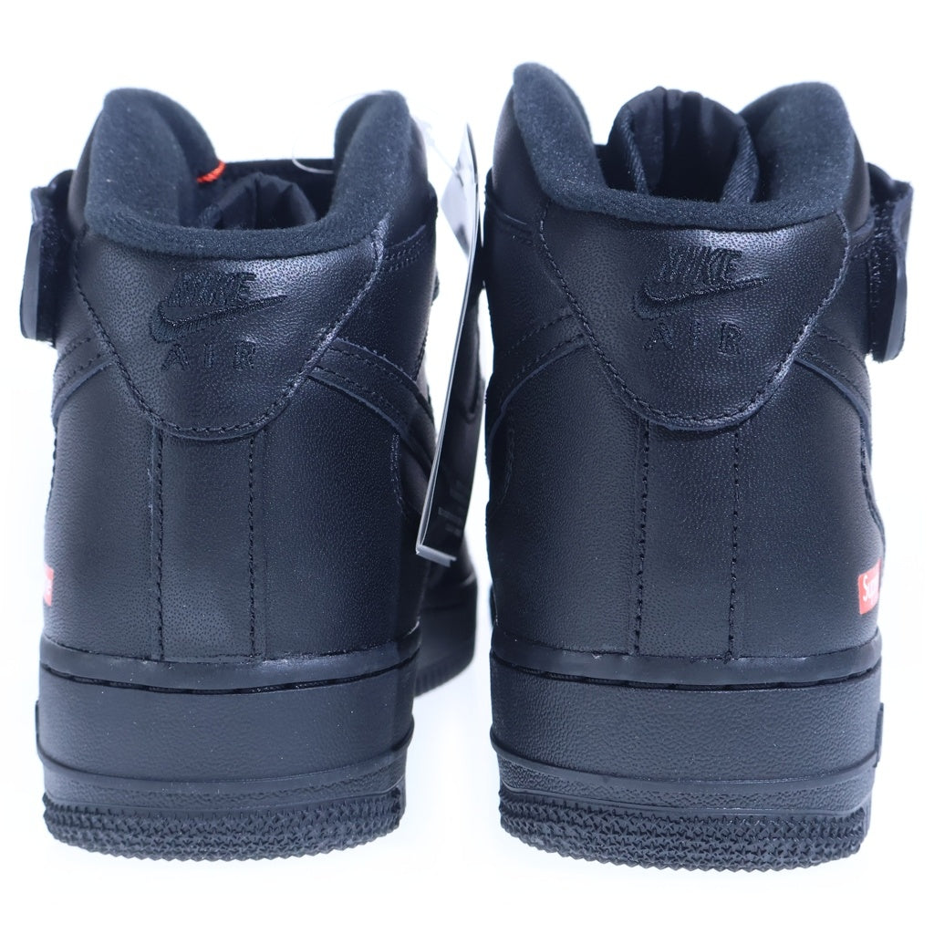 NIKE(ナイキ) ×SUPREME AIR FORCE 1 MID BLACK FZ8784-001 シュプリーム エアフォースワン ミッドカットスニーカー US8.5/26.5cm ブラック