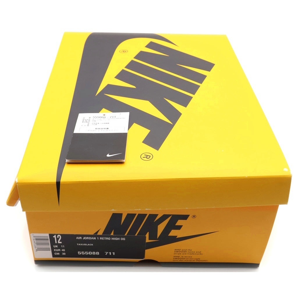 NIKE(ナイキ) AIR JORDAN1 RETRO HIGH OG TAXI 555088-711 エアジョーダン1 タクシー ハイカットスニーカー US12/30.0cm ホワイト/ブラック/イエロー