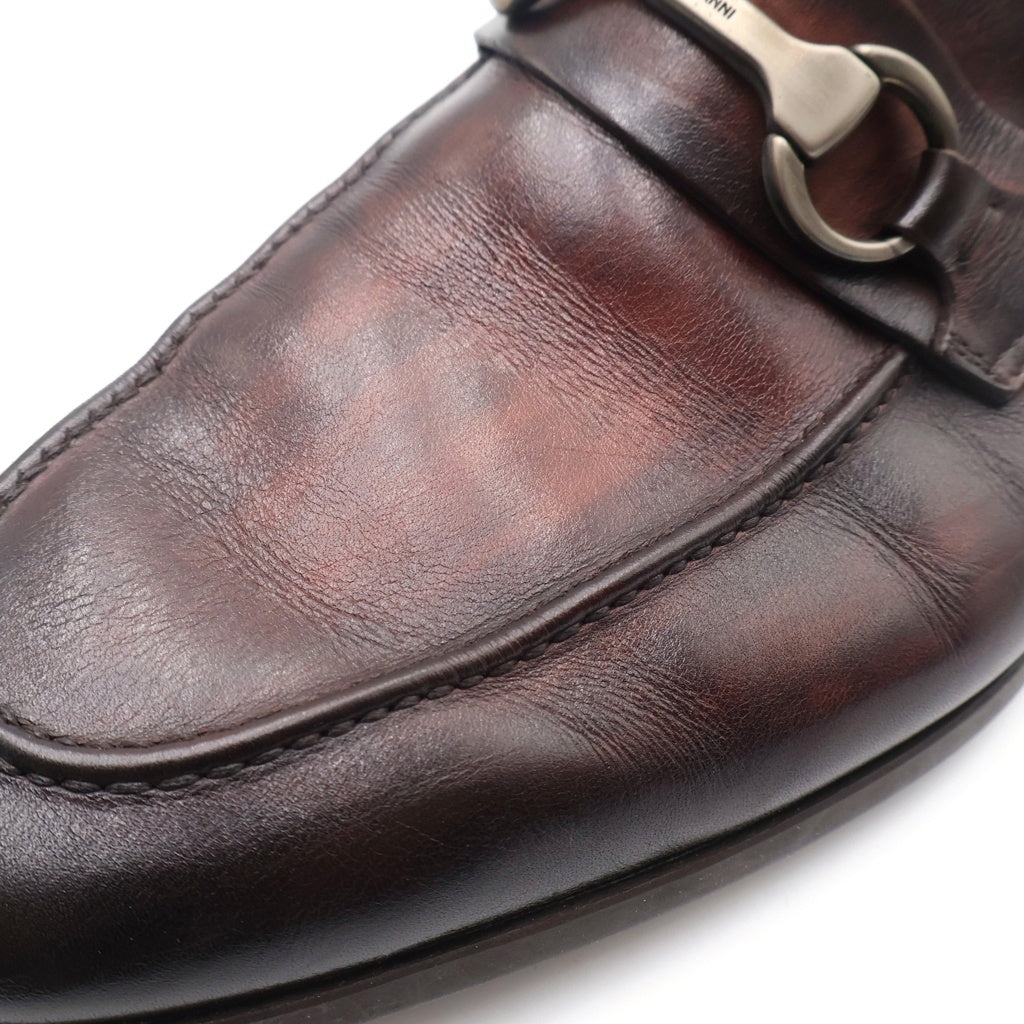 MAGNANNI(マグナーニ) レザーラップ ドビットローファー ブラウン 9