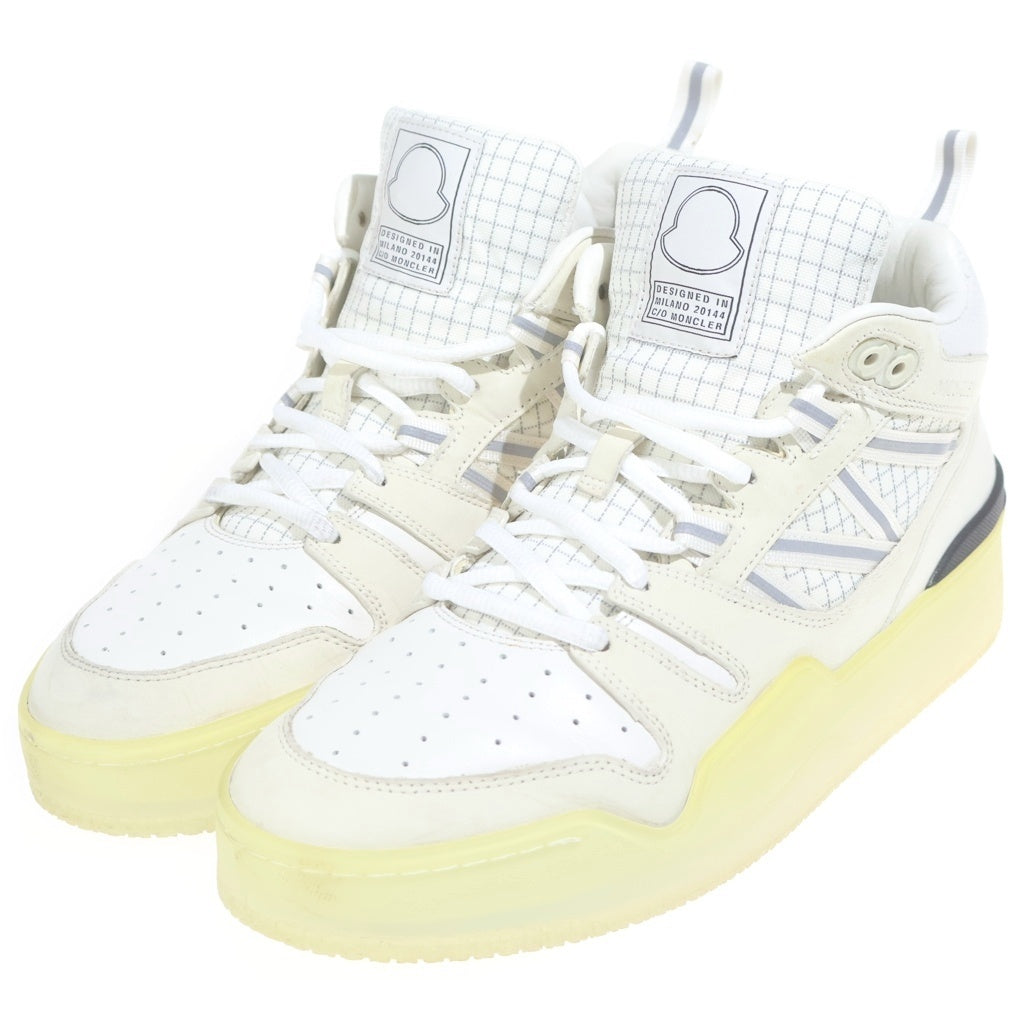 MONCLER(モンクレール) Pivot Mid Sneakers 4M00150 M2554 ピボット ミッドカットスニーカー ホワイト 43