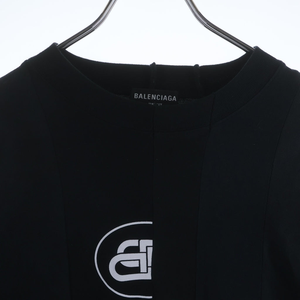 BALENCIAGA(バレンシアガ) 21SS 青山限定 CUTUP LONGSLEEVE TEE 661602-TKVD1 再構築デザインクルーネックロングスリーブ長袖Tシャツ