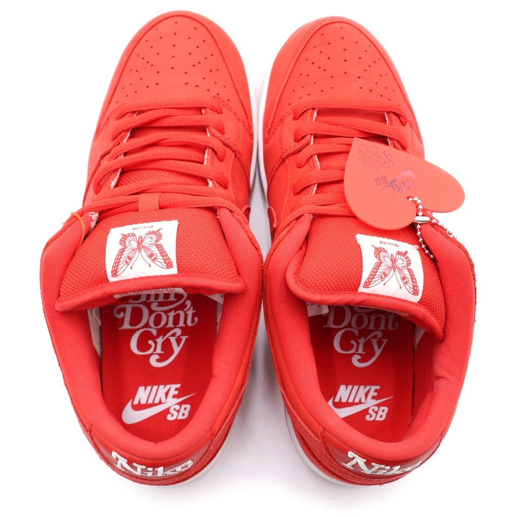 NIKE SB(ナイキエスビー) ×Girls Don't Cry SB DUNK LOW PRO QS BQ6832-600×ガールズドントクライ ダンク ローカットスニーカー US9/27.0cm レッド