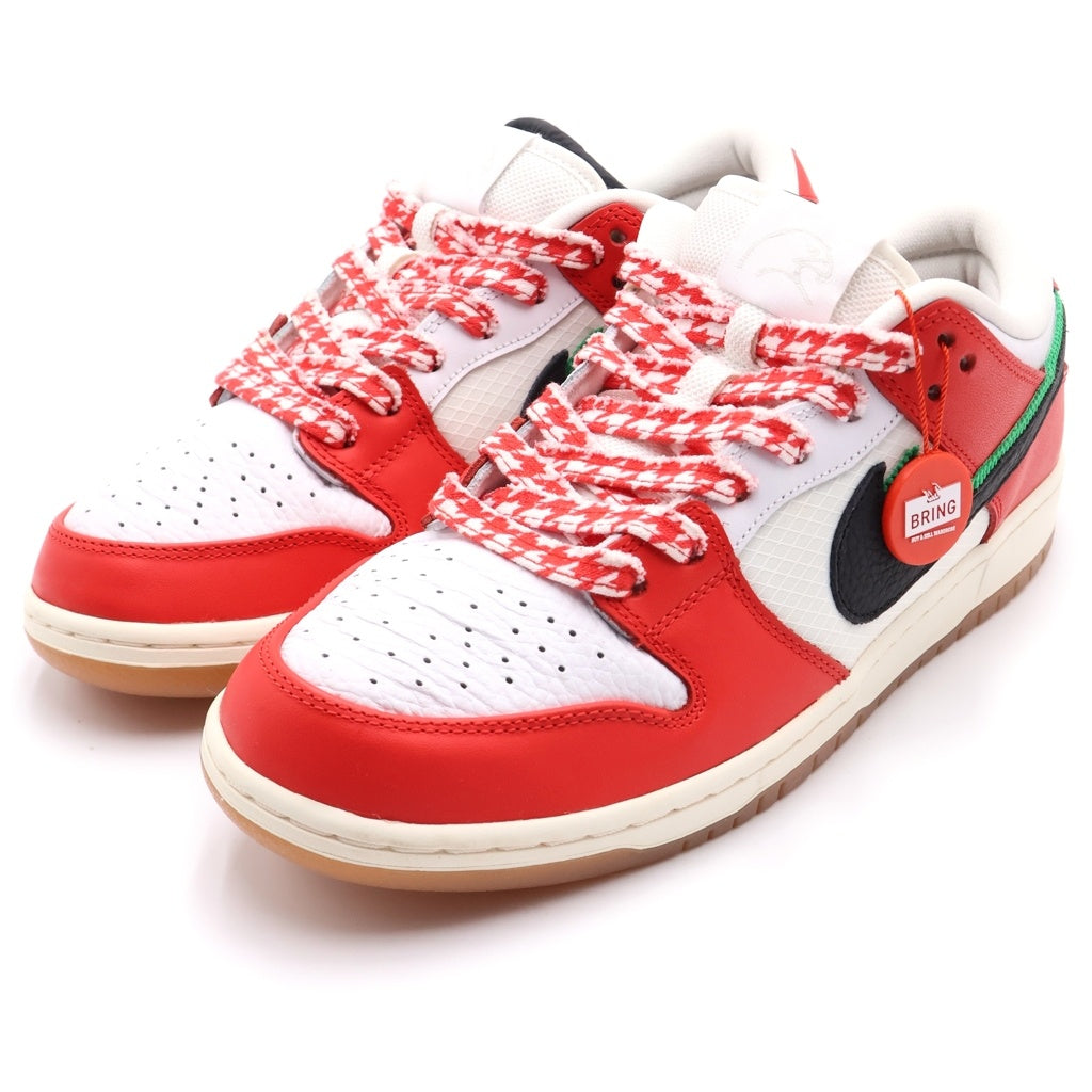 NIKE SB(ナイキエスビー) ×FRAME SKATE DUNK LOW PRO QS HABIBI CT2550-600 フレイムスケート ダンク ハビビ ローカットスニーカー US11/29.0cm ホワイト/レッド