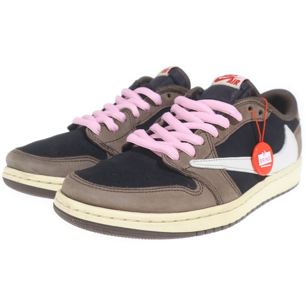 NIKE(ナイキ) ×TRAVIS SCOTT AIR JORDAN 1 LOW OG SP-T CQ4277-001 トラヴィススコット エアジョーダン ローカットスニーカー US9/27.0cm ブラウン/ブラック