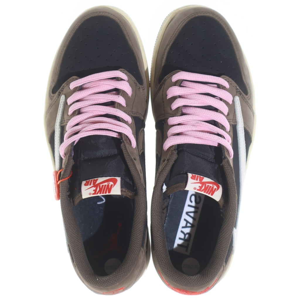 NIKE(ナイキ) ×TRAVIS SCOTT AIR JORDAN 1 LOW OG SP-T CQ4277-001 トラヴィススコット エアジョーダン ローカットスニーカー US9/27.0cm ブラウン/ブラック