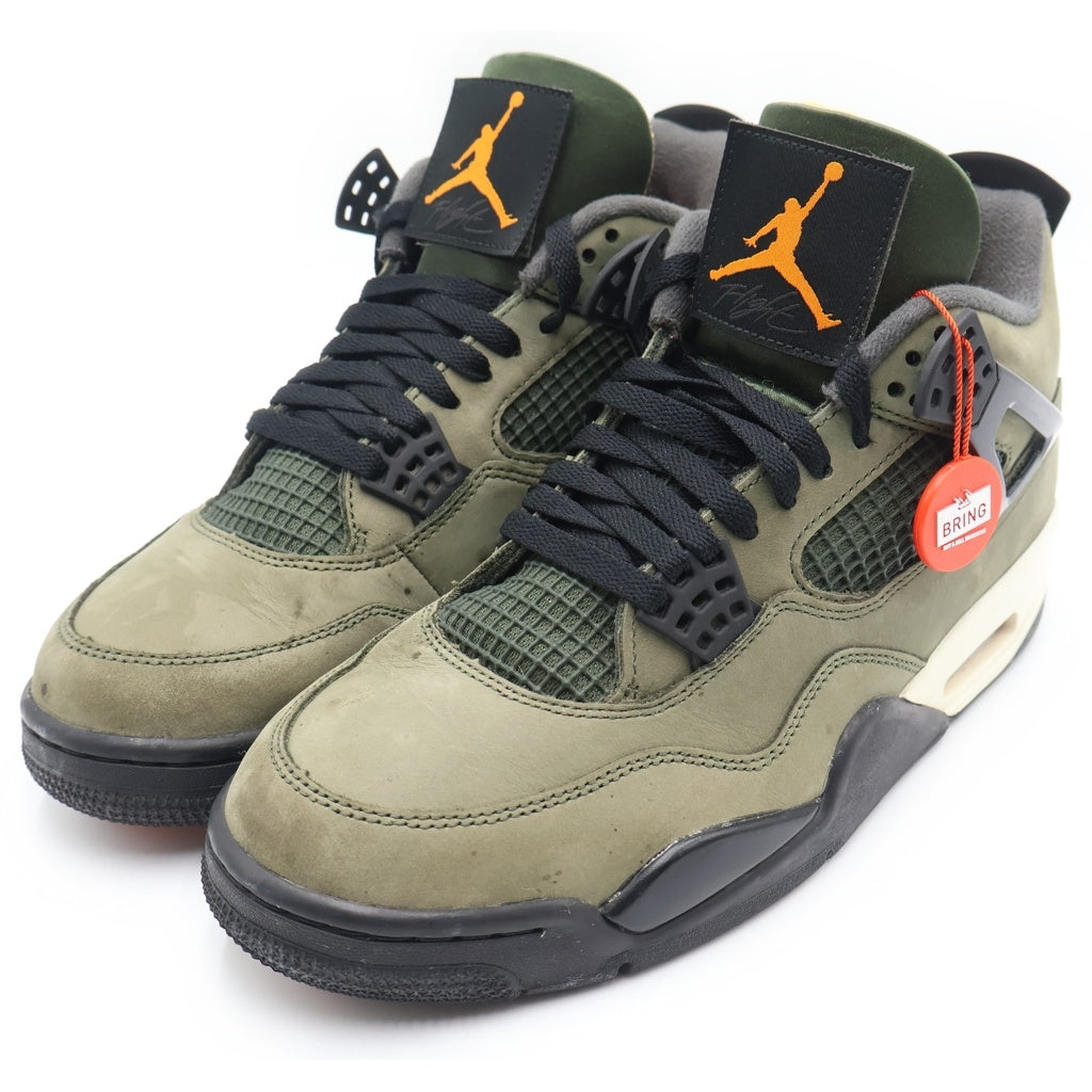 NIKE(ナイキ) ×UNDEFEATED AIR JORDAN 4 RETRO IB1519-200 アンディフィーテッド エアジョーダン4 レトロ ハイカットスニーカー US9/27.0cm カーキ