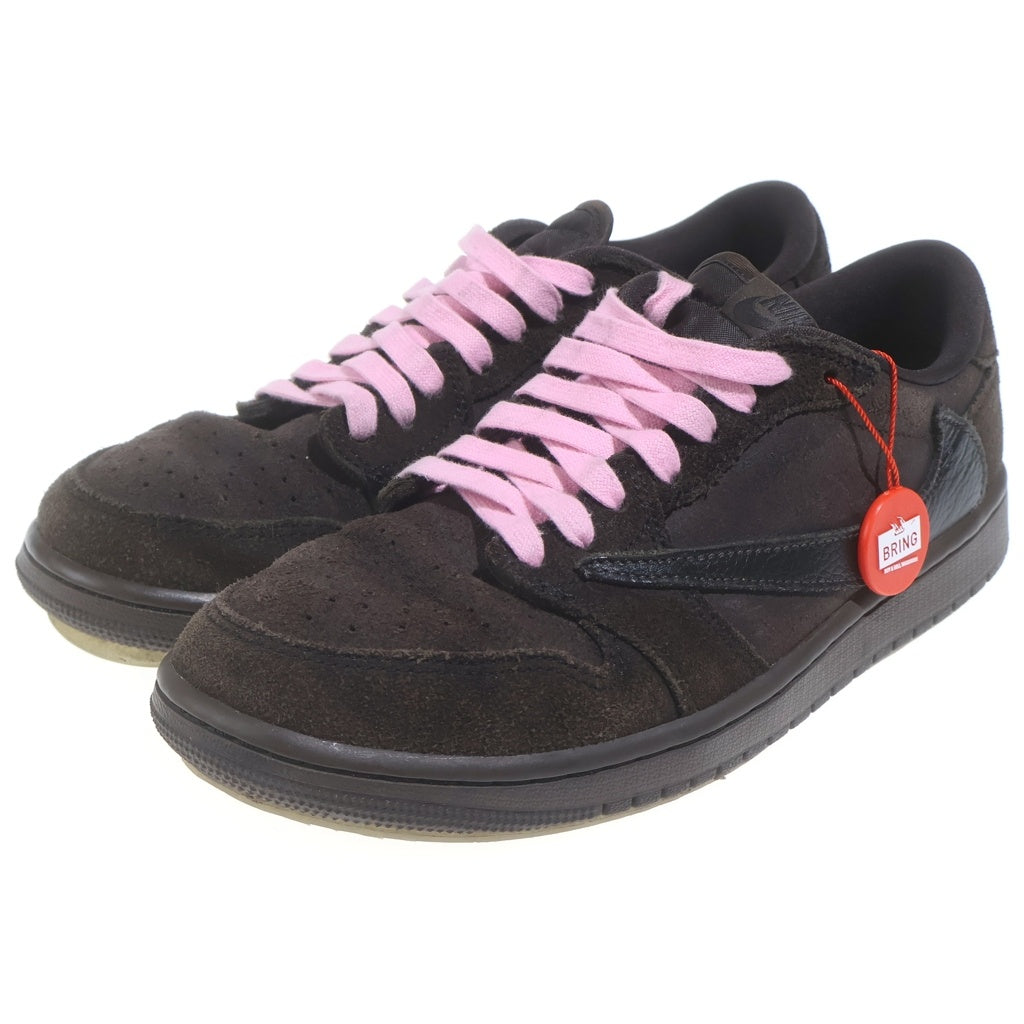 NIKE(ナイキ) ×TRAVIS SCOTT AIR JORDAN 1 LOW OG SP VELVET BROWN DM7866-202 トラヴィススコット エアジョーダン1 ベルベットブラウン ローカットスニーカー US8.5/26.5cm