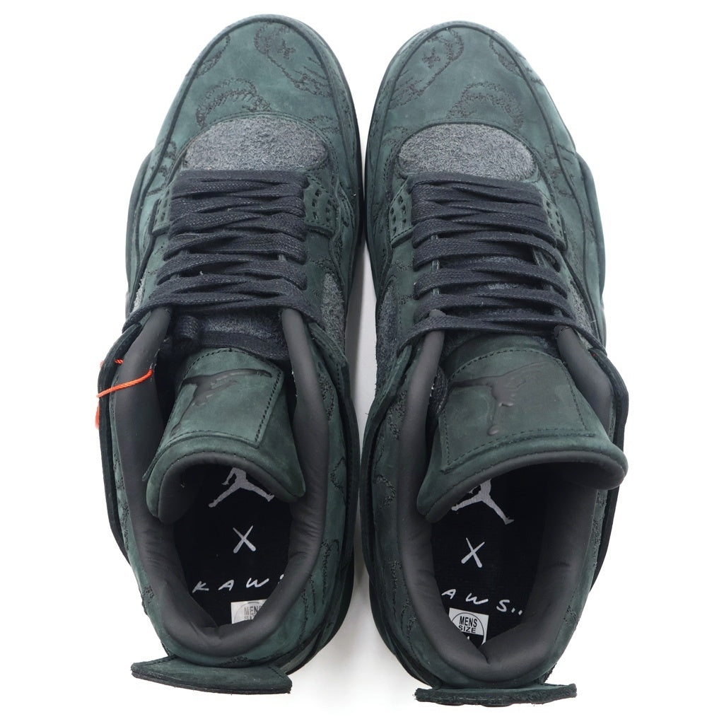 NIKE(ナイキ) ×KAWS AIR JORDAN 4 RETRO BLACK 930155-001 カウズ エアジョーダン4 レトロ ハイカットスニーカー US11/29.0cm ブラック