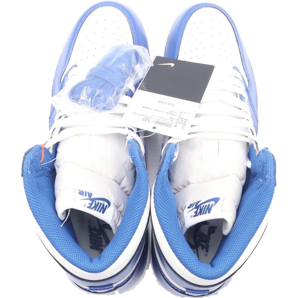 NIKE(ナイキ) AIR JORDAN 1 RETRO HIGH STORM BLUE 555088-127 エアジョーダン1 レトロ ハイ ストーム ブルー ハイカットスニーカー US9.5/27.5cm ホワイト/ブルー
